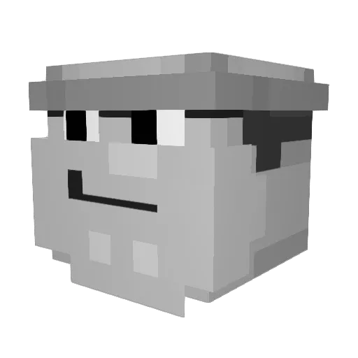 PASHOKZARINSKII Minecraft avatar head, 3D render