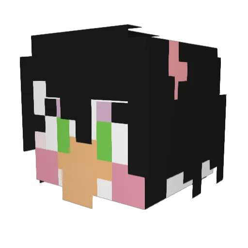 PASIRwse6mik37mr Minecraft avatar head, 3D render