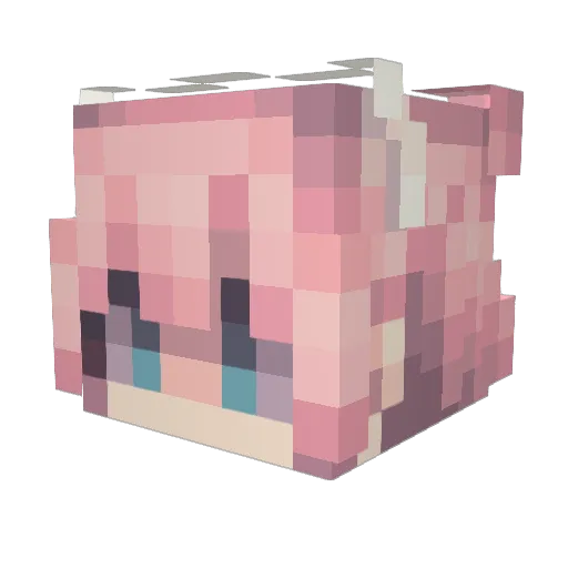PASLYE Minecraft avatar head, 3D render
