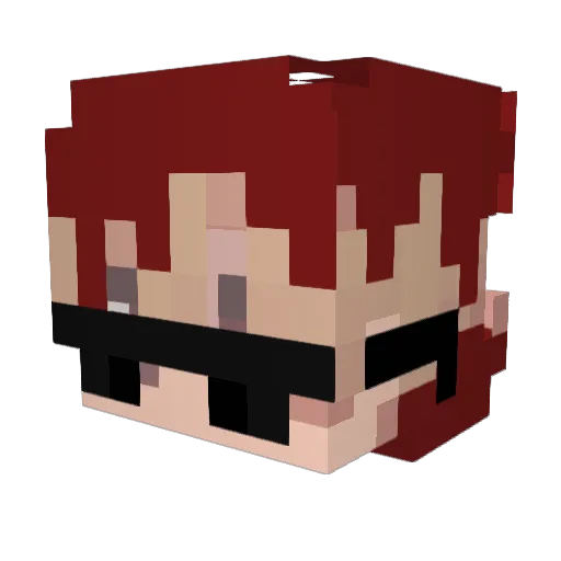 PASTAEM Minecraft avatar head, 3D render