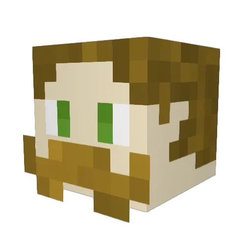 PASTILLXGE Minecraft avatar head, 3D render