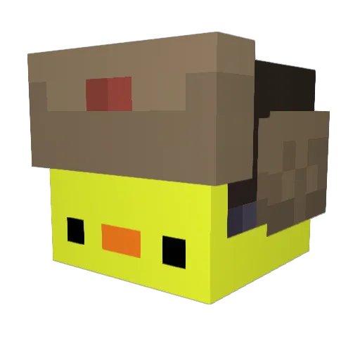 PATOUVU Minecraft avatar head, 3D render