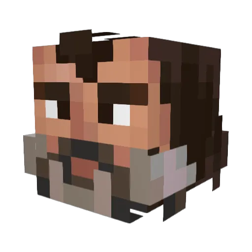 PATTTKO Minecraft avatar head, 3D render