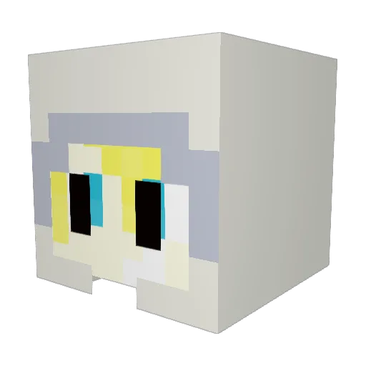 PAUNCHY63 Minecraft avatar head, 3D render