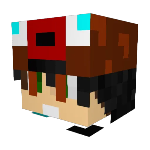 PAVSTA Minecraft avatar head, 3D render