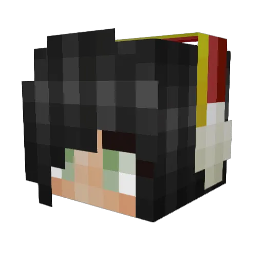 PAZIZZA Minecraft avatar head, 3D render