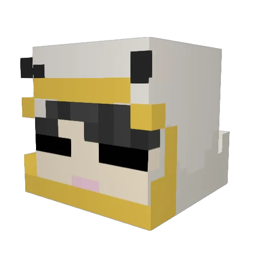 PAZZAZ6 Minecraft avatar head, 3D render