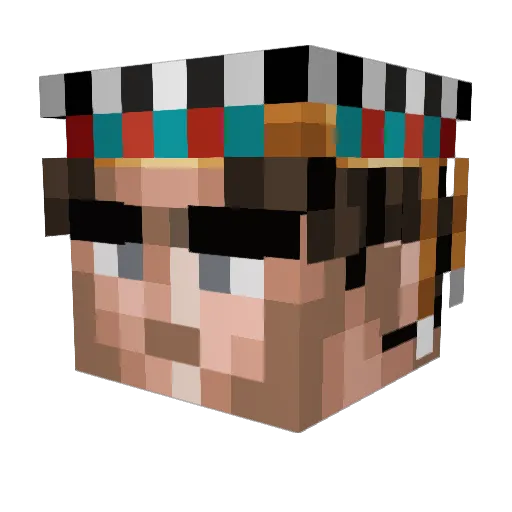 PBA_ Minecraft avatar head, 3D render