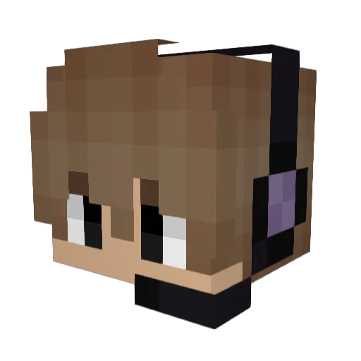 PBJF41 Minecraft avatar head, 3D render