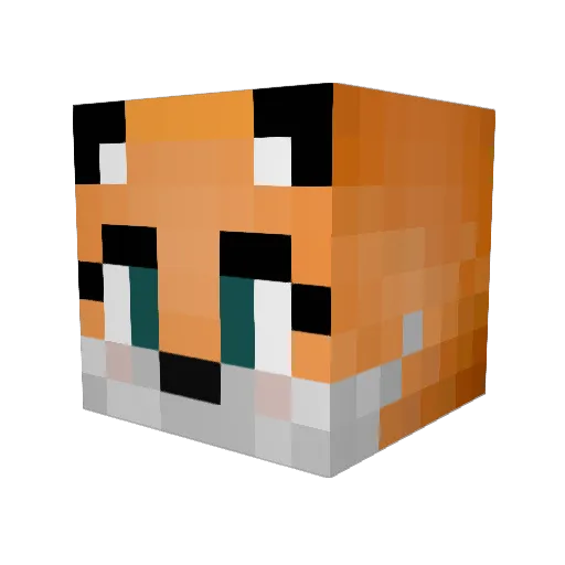PBJWarrior Minecraft avatar head, 3D render