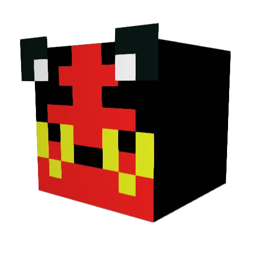 PBJ_Kitten Minecraft avatar head, 3D render