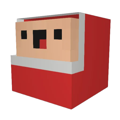 PBVC Minecraft avatar head, 3D render