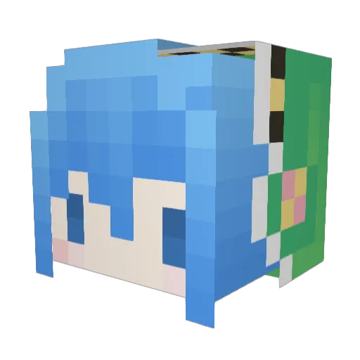 PB_Brian Minecraft avatar head, 3D render