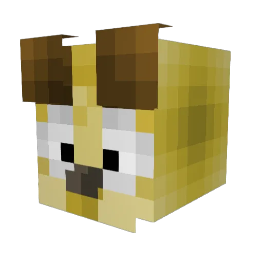 PB_Cold Minecraft avatar head, 3D render