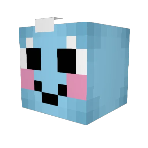 PBnJams Minecraft avatar head, 3D render