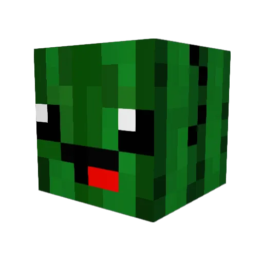 PBnJuniverse Minecraft avatar head, 3D render