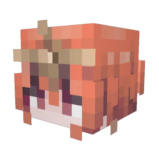 PC110 Minecraft avatar head, 3D render