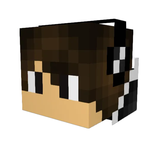 PC600 Minecraft avatar head, 3D render