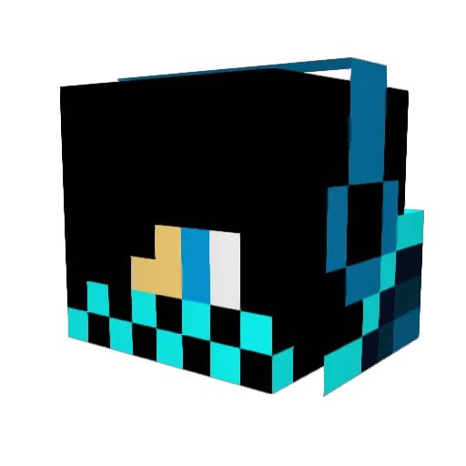 PCBK Minecraft avatar head, 3D render