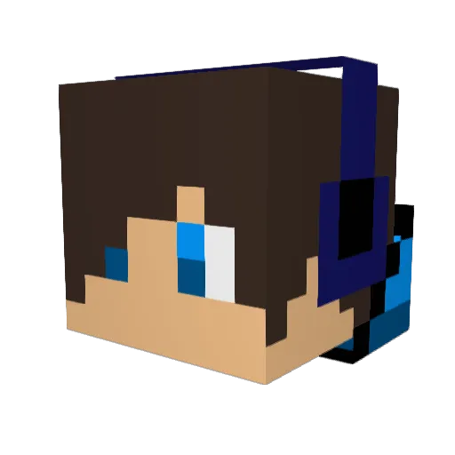 PCBangUK_03 Minecraft avatar head, 3D render