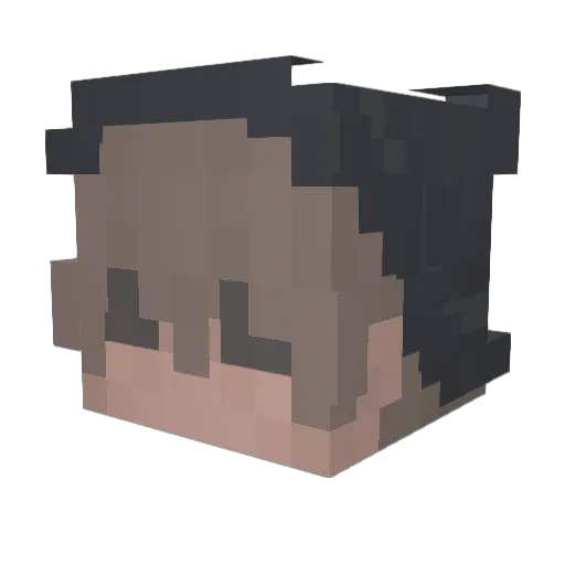 PCC27 Minecraft avatar head, 3D render
