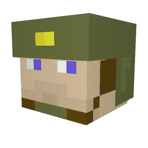 PCCheese Minecraft avatar head, 3D render