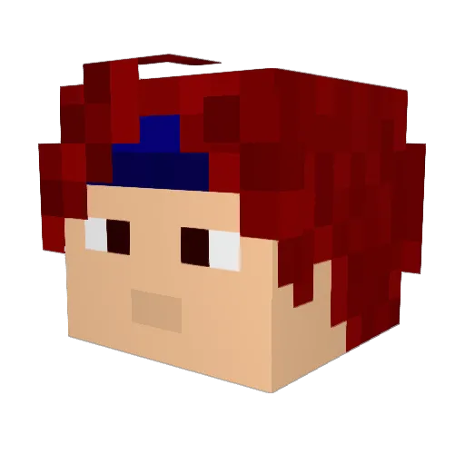 PCCryonics Minecraft avatar head, 3D render