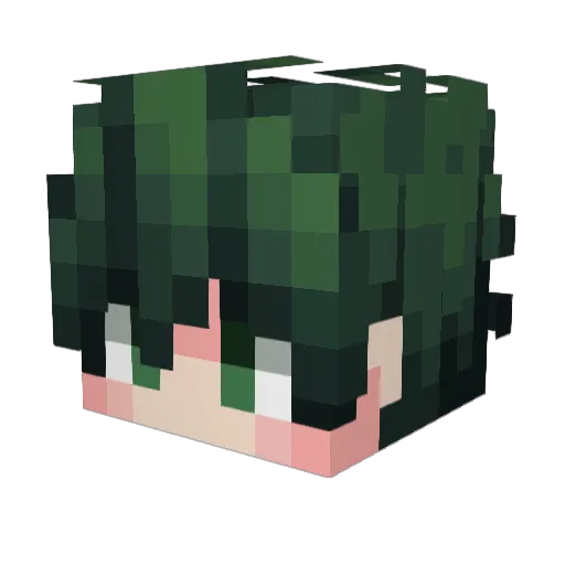 PCDemon Minecraft avatar head, 3D render
