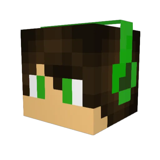 PCDoki Minecraft avatar head, 3D render