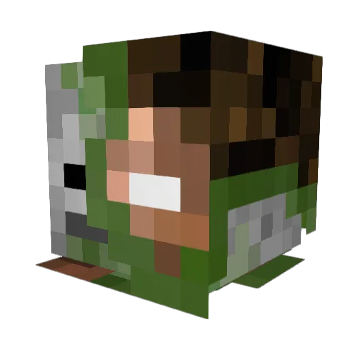 PCMasterBuilder Minecraft avatar head, 3D render
