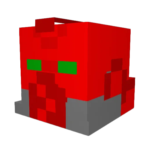 PCPrince Minecraft avatar head, 3D render