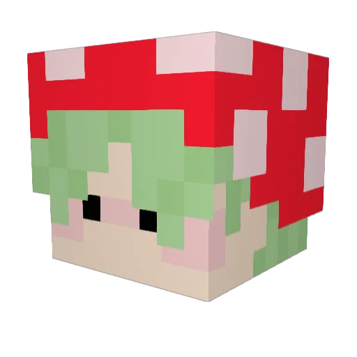 PCU Minecraft avatar head, 3D render