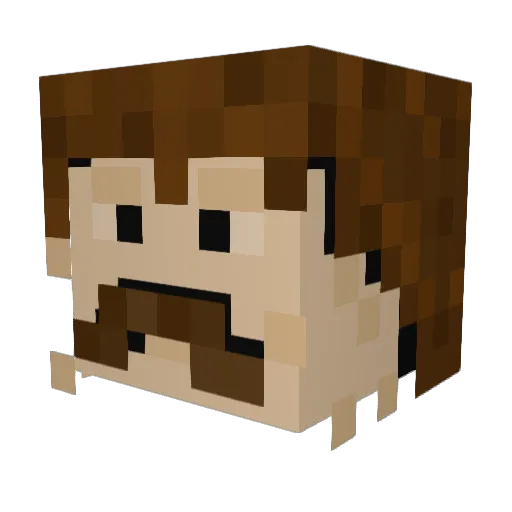 PC_Bierbauch_Typ Minecraft avatar head, 3D render