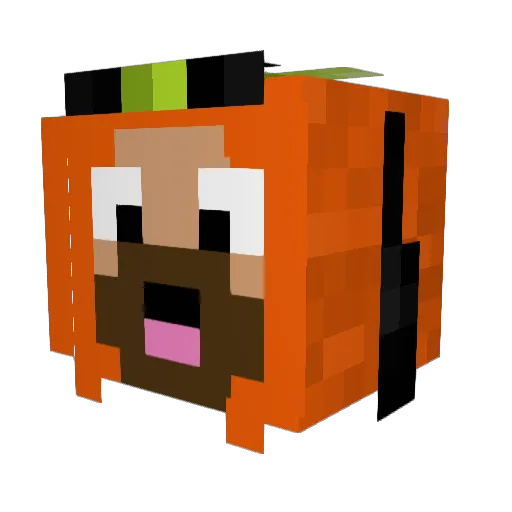 PC_DJTech Minecraft avatar head, 3D render