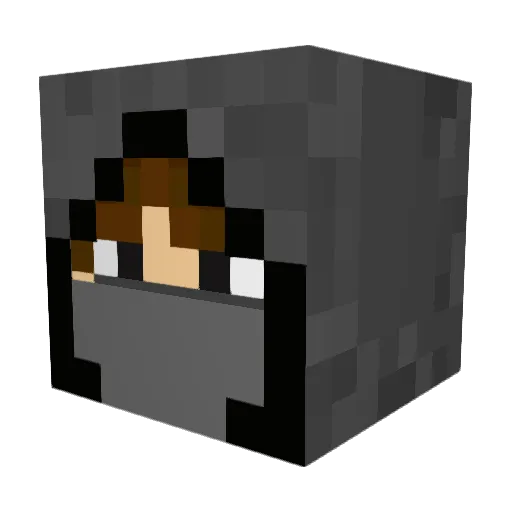 PCkung Minecraft avatar head, 3D render