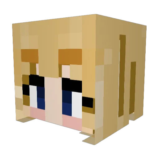 PClion Minecraft avatar head, 3D render