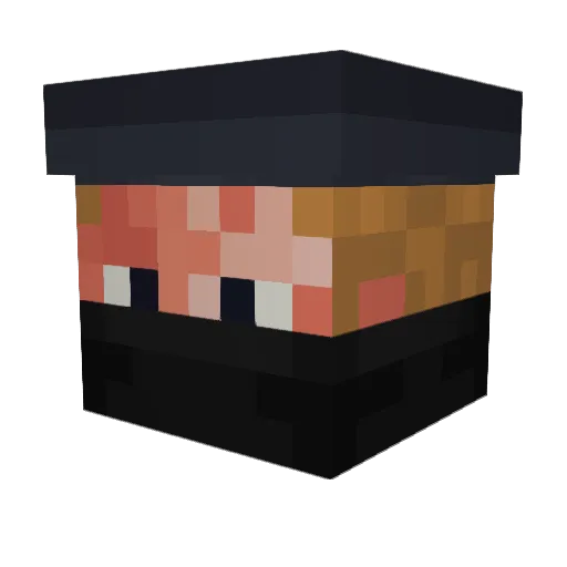 PCmax Minecraft avatar head, 3D render