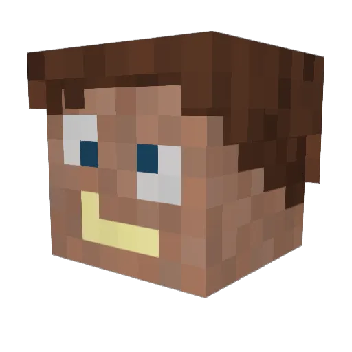 PCrumpton Minecraft avatar head, 3D render