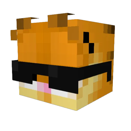 PD6666 Minecraft avatar head, 3D render