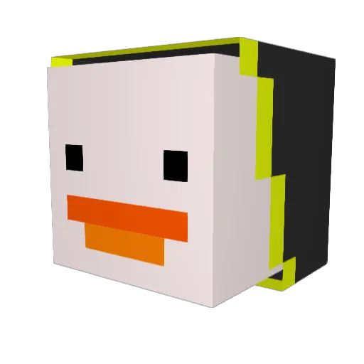 PDDuckyt Minecraft avatar head, 3D render