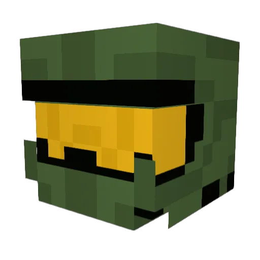 PDF1 Minecraft avatar head, 3D render