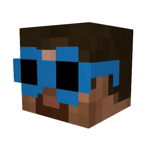PDJ_ Minecraft avatar head, 3D render