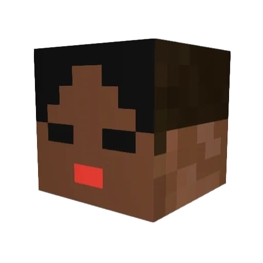 PDL525 Minecraft avatar head, 3D render