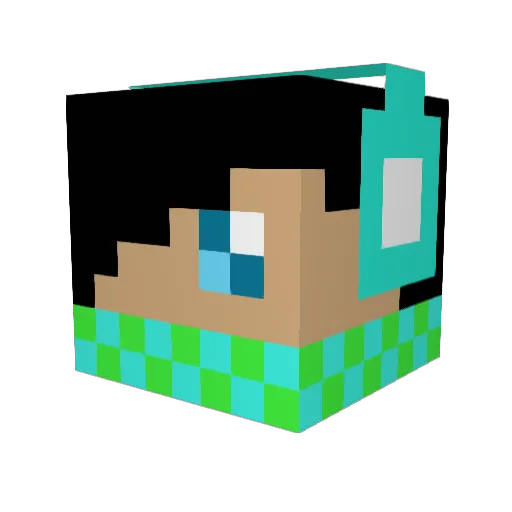 PDR25 Minecraft avatar head, 3D render