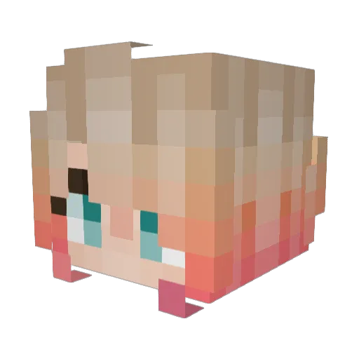 PDS_HK Minecraft avatar head, 3D render