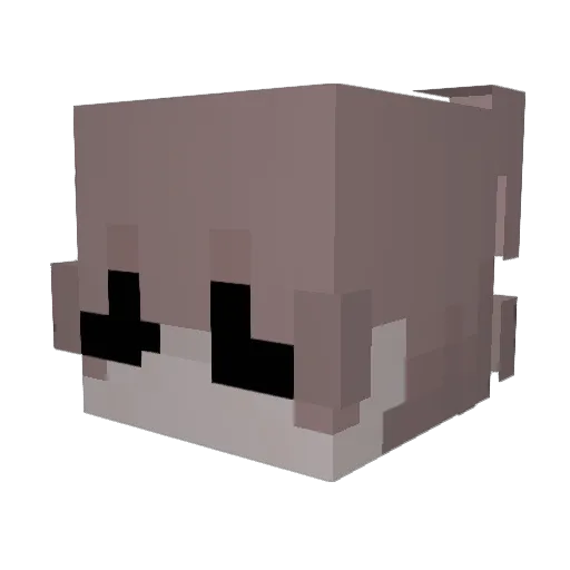 PD_ Minecraft avatar head, 3D render