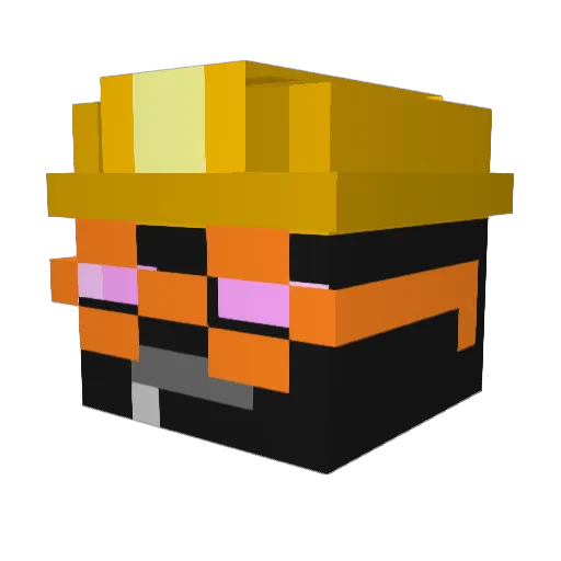 PD_NUM Minecraft avatar head, 3D render