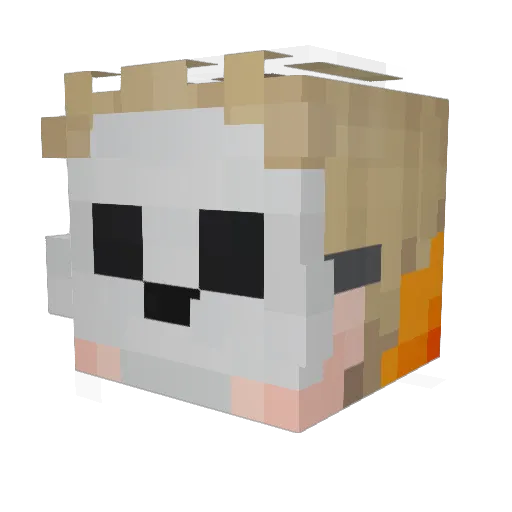 PDamion Minecraft avatar head, 3D render