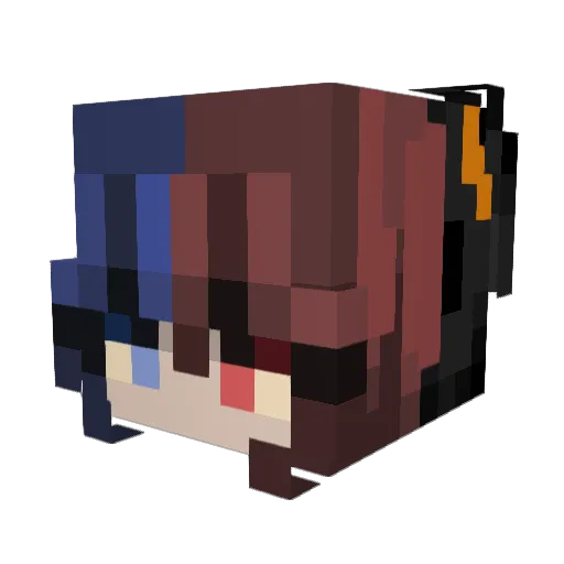PDerby Minecraft avatar head, 3D render