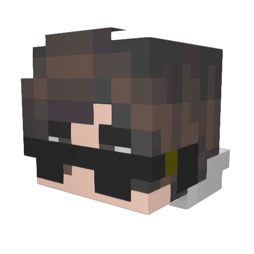 PEACE4157 Minecraft avatar head, 3D render